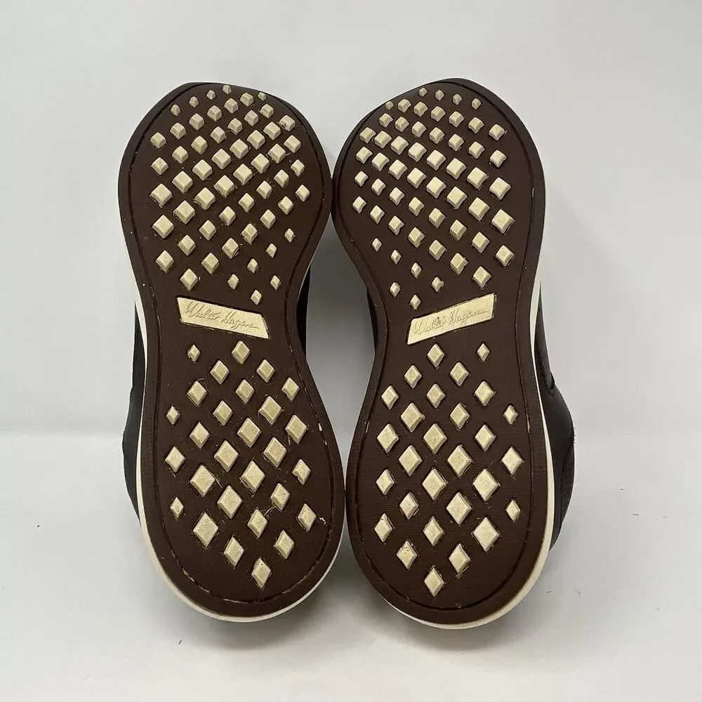 Walter Hagen Golf Shoes Spikeless, Ortholite, Brown Leather, Casual Mens 12